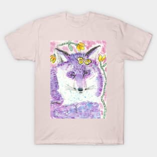 Purple fox art T-Shirt